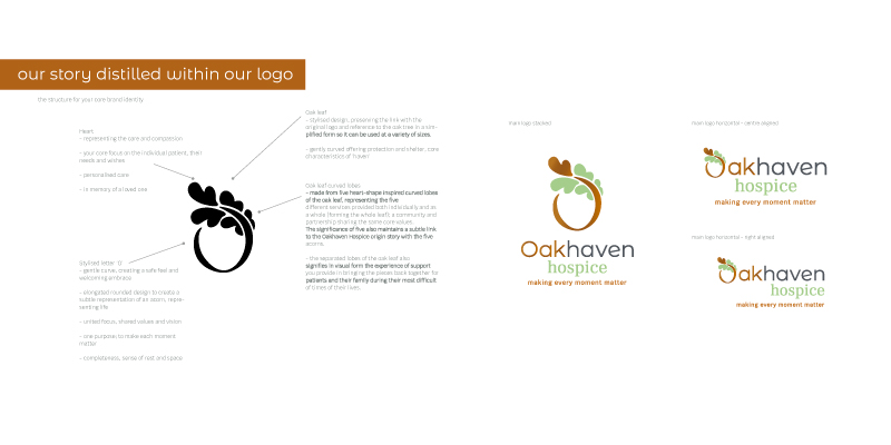 Oakhaven-brand-development-charity-hospice-new-forest-story-distilled-logo-design